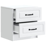 vidaXL Nachtkastje met lade 2 pcs Wit 43 x 34,5 x 44,5 cm Bewerkt hout