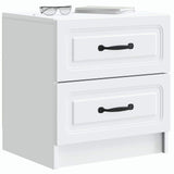 vidaXL Nachtkastje met lade 2 pcs Wit 43 x 34,5 x 44,5 cm Bewerkt hout