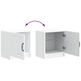 vidaXL Nachtkastje 2 pcs Wit 43 x 34,5 x 47 cm Bewerkt hout