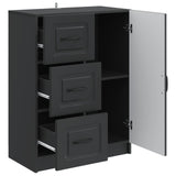 vidaXL Dressoir met lade Zwart 66 x 34,5 x 87 cm Bewerkt hout