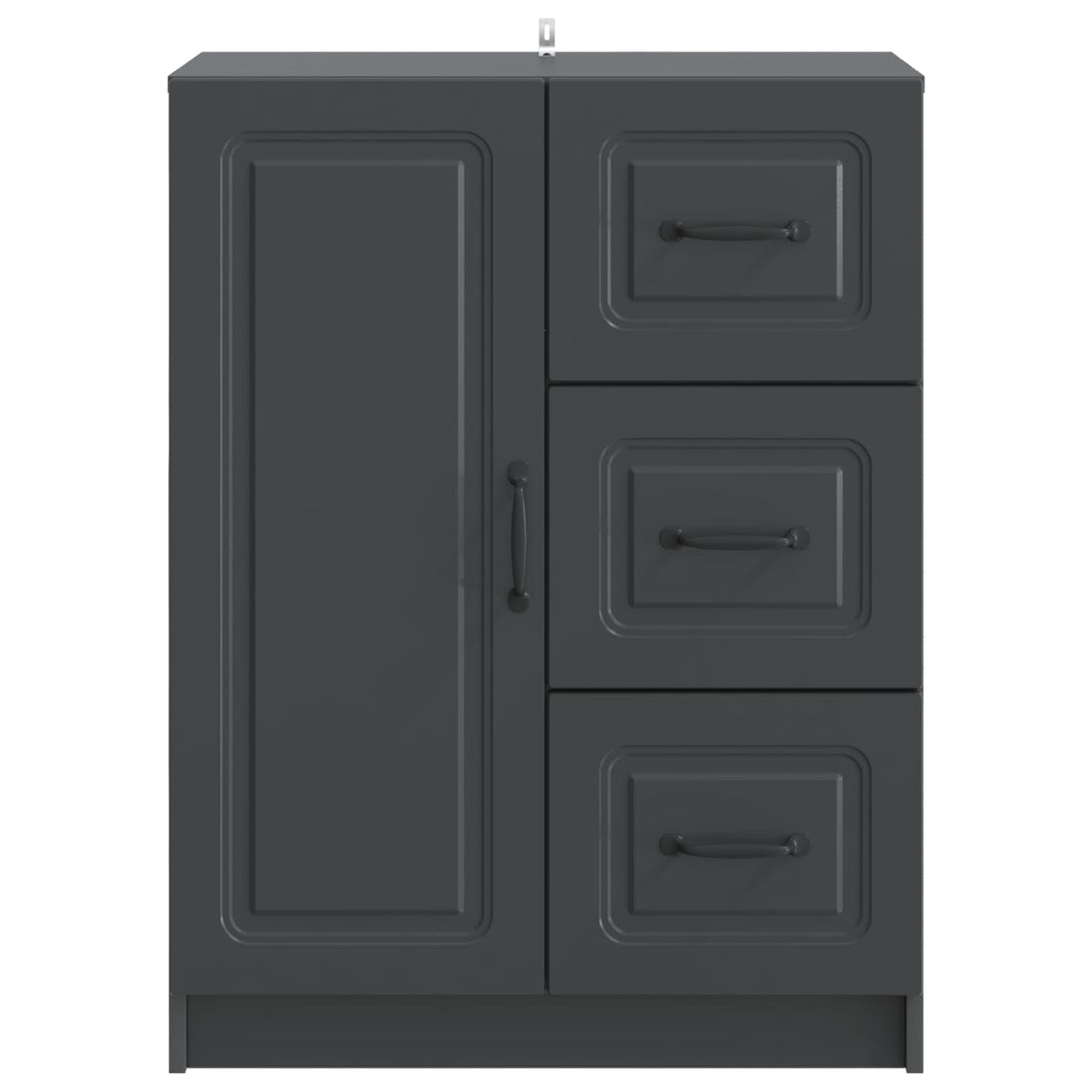 vidaXL Dressoir met lade Zwart 66 x 34,5 x 87 cm Bewerkt hout