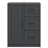 vidaXL Dressoir met lade Zwart 66 x 34,5 x 87 cm Bewerkt hout