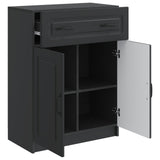 vidaXL Dressoir met lade Zwart 66 x 34,5 x 87 cm Bewerkt hout