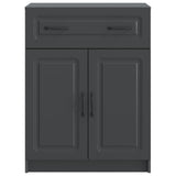 vidaXL Dressoir met lade Zwart 66 x 34,5 x 87 cm Bewerkt hout