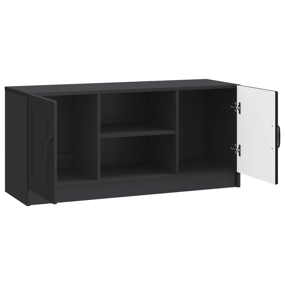 vidaXL TV Kast Zwart 102 x 34,5 x 47 cm Bewerkt hout