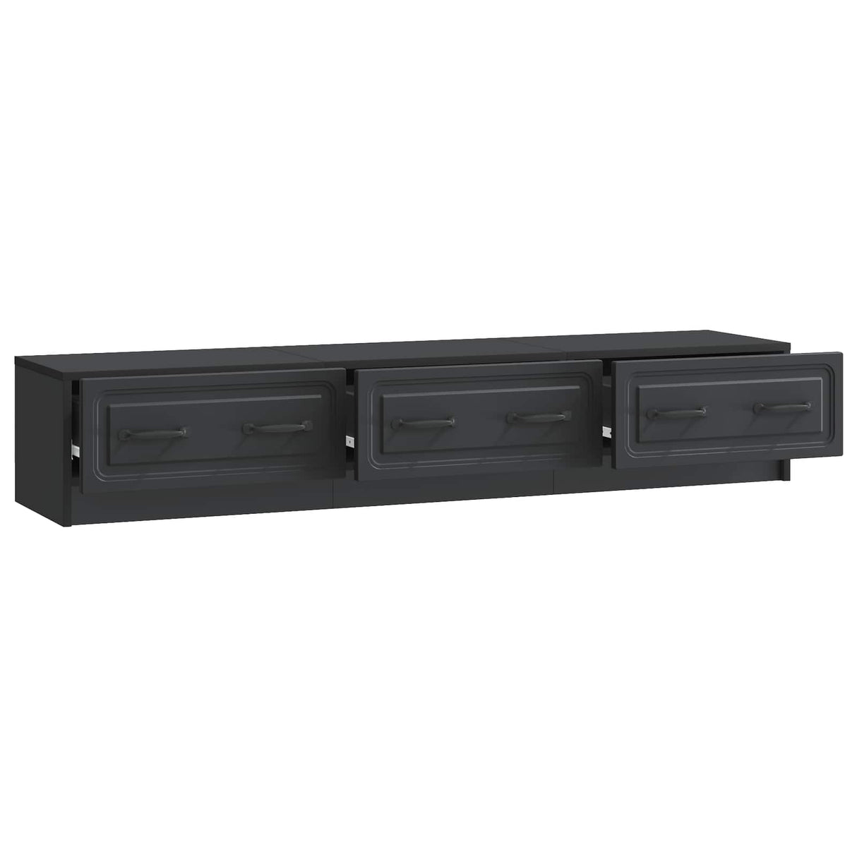 vidaXL TV Kast met lade Zwart 147 x 34,5 x 27 cm Bewerkt hout