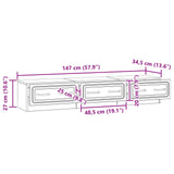 vidaXL TV Kast met lade Zwart 147 x 34,5 x 27 cm Bewerkt hout