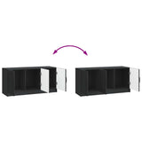 vidaXL TV Kast Zwart 99 x 34,5 x 47 cm Bewerkt hout