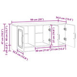 vidaXL TV Kast Zwart 99 x 34,5 x 47 cm Bewerkt hout
