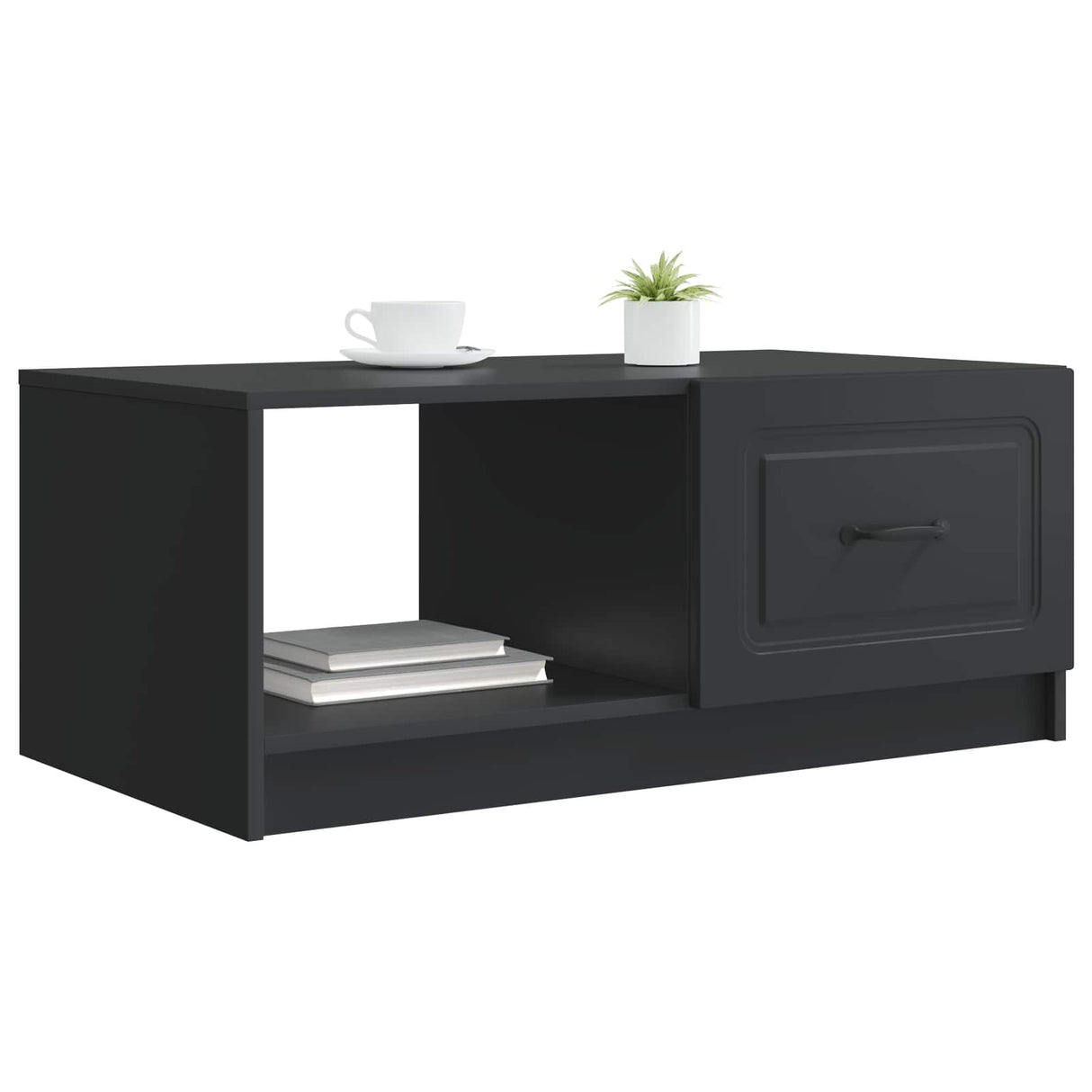vidaXL Coffee Table Black 90 x 50 x 37 cm Engineered Wood
