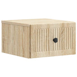 vidaXL Muurbevestigde Nachttafel 2 pcs Sonoma Eiken 33 x 34,5 x 20 cm