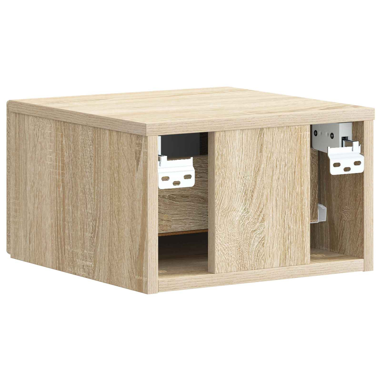 vidaXL Muurbevestigde Nachttafel 2 pcs Sonoma Eiken 33 x 34,5 x 20 cm