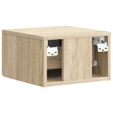 vidaXL Muurbevestigde Nachttafel 2 pcs Sonoma Eiken 33 x 34,5 x 20 cm