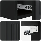 vidaXL Wall-Mounted Side Table Black 59x34.5x17 cm Engineered Wood