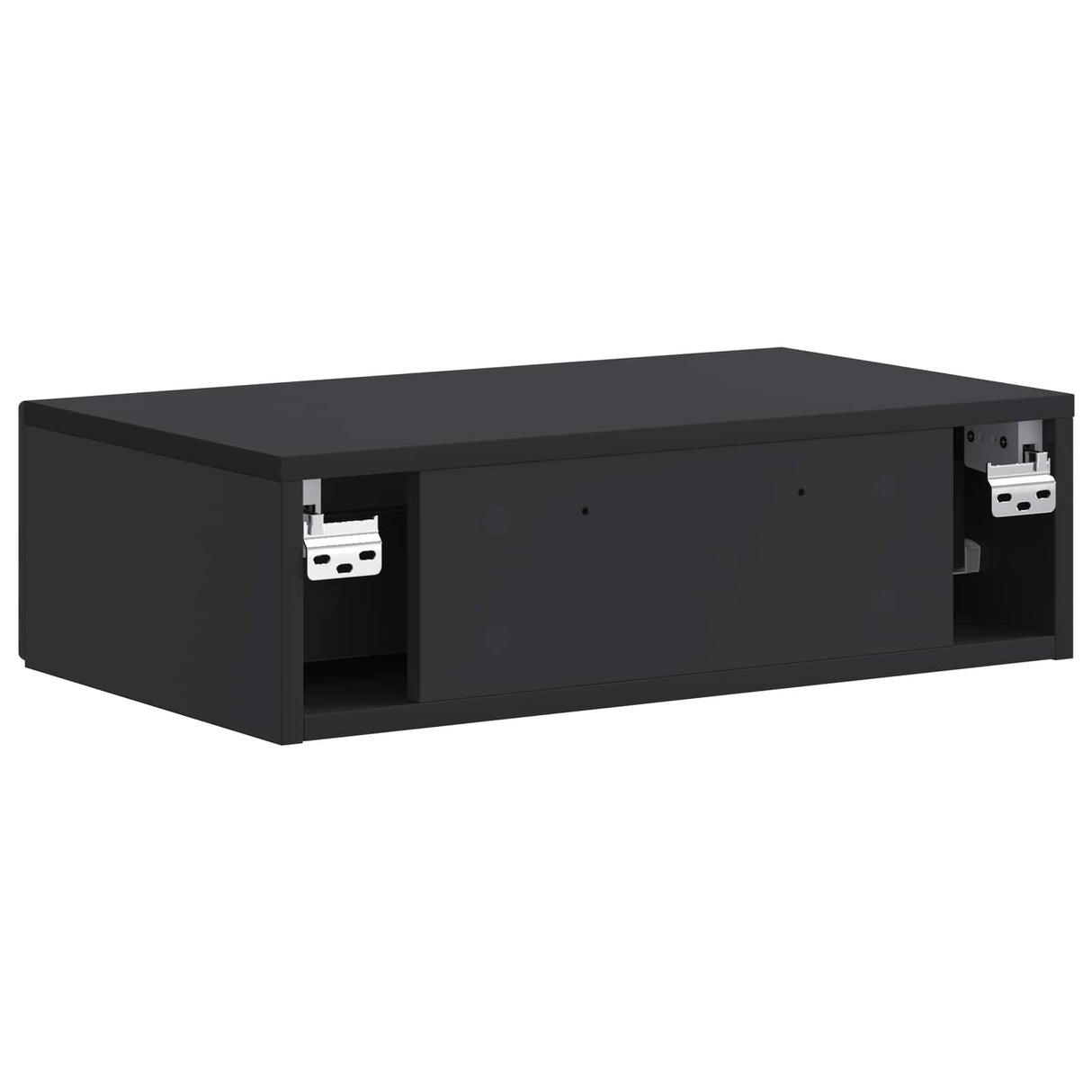 vidaXL Wall-Mounted Side Table Black 59x34.5x17 cm Engineered Wood