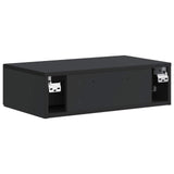vidaXL Wall-Mounted Side Table Black 59x34.5x17 cm Engineered Wood