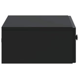 vidaXL Wall-Mounted Side Table Black 59x34.5x17 cm Engineered Wood