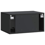 vidaXL Wall-Mounted TV Cabinet Black 59.5x41x30 cm Engineered Wood