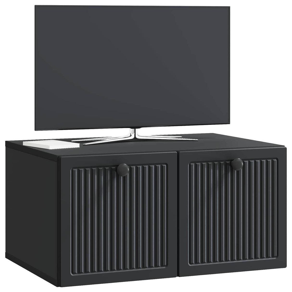 vidaXL Wall-Mounted TV Cabinet Black 59.5x41x30 cm Engineered Wood