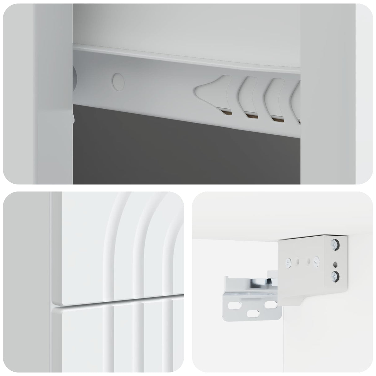 vidaXL Muurbevestigde Nachttafel met lade 2 pcs Wit 33 x 34,5 x 40 cm