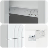 vidaXL Muurbevestigde Nachttafel met lade 2 pcs Wit 33 x 34,5 x 40 cm