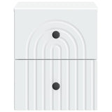 vidaXL Muurbevestigde Nachttafel met lade 2 pcs Wit 33 x 34,5 x 40 cm