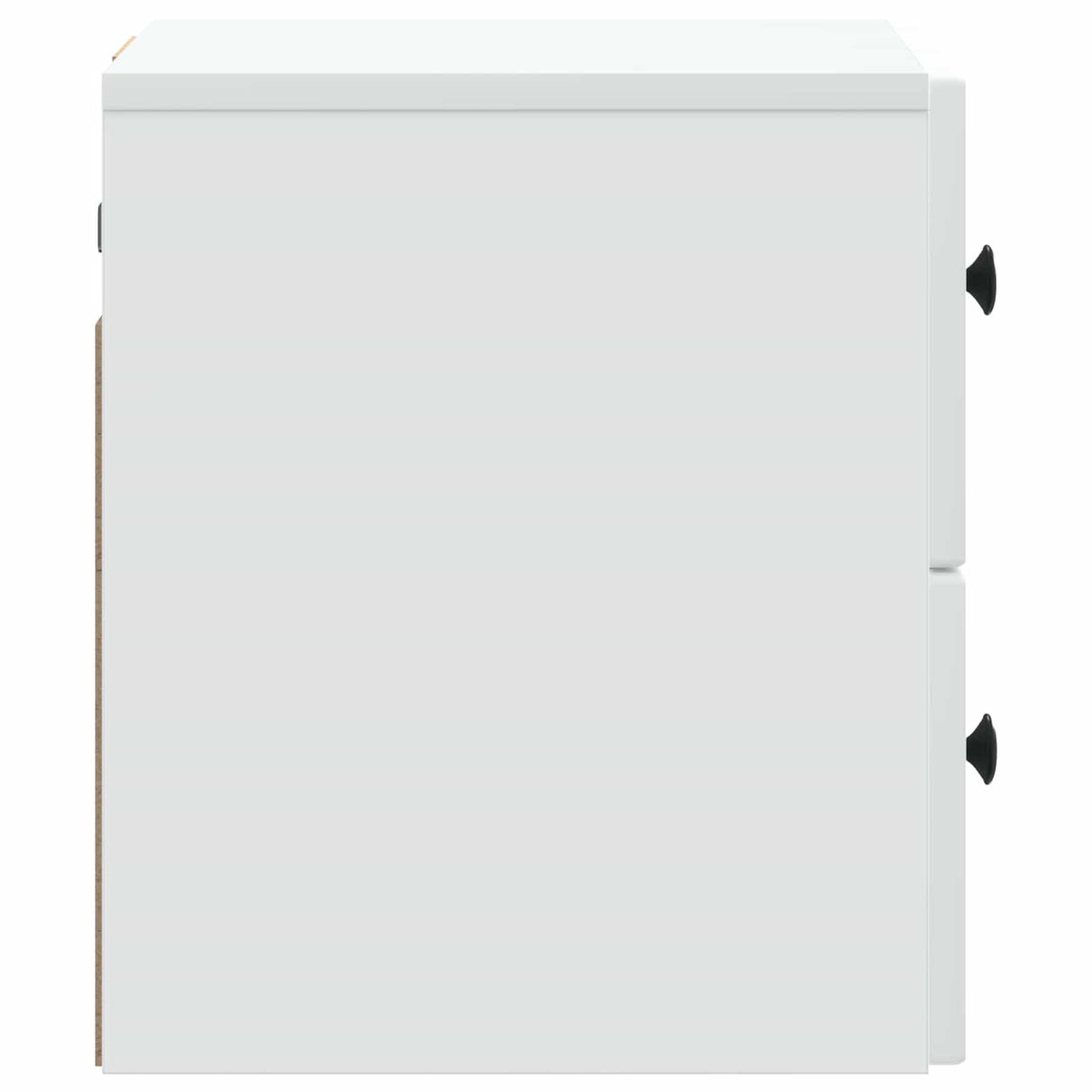 vidaXL Muurbevestigde Nachttafel met lade 2 pcs Wit 33 x 34,5 x 40 cm