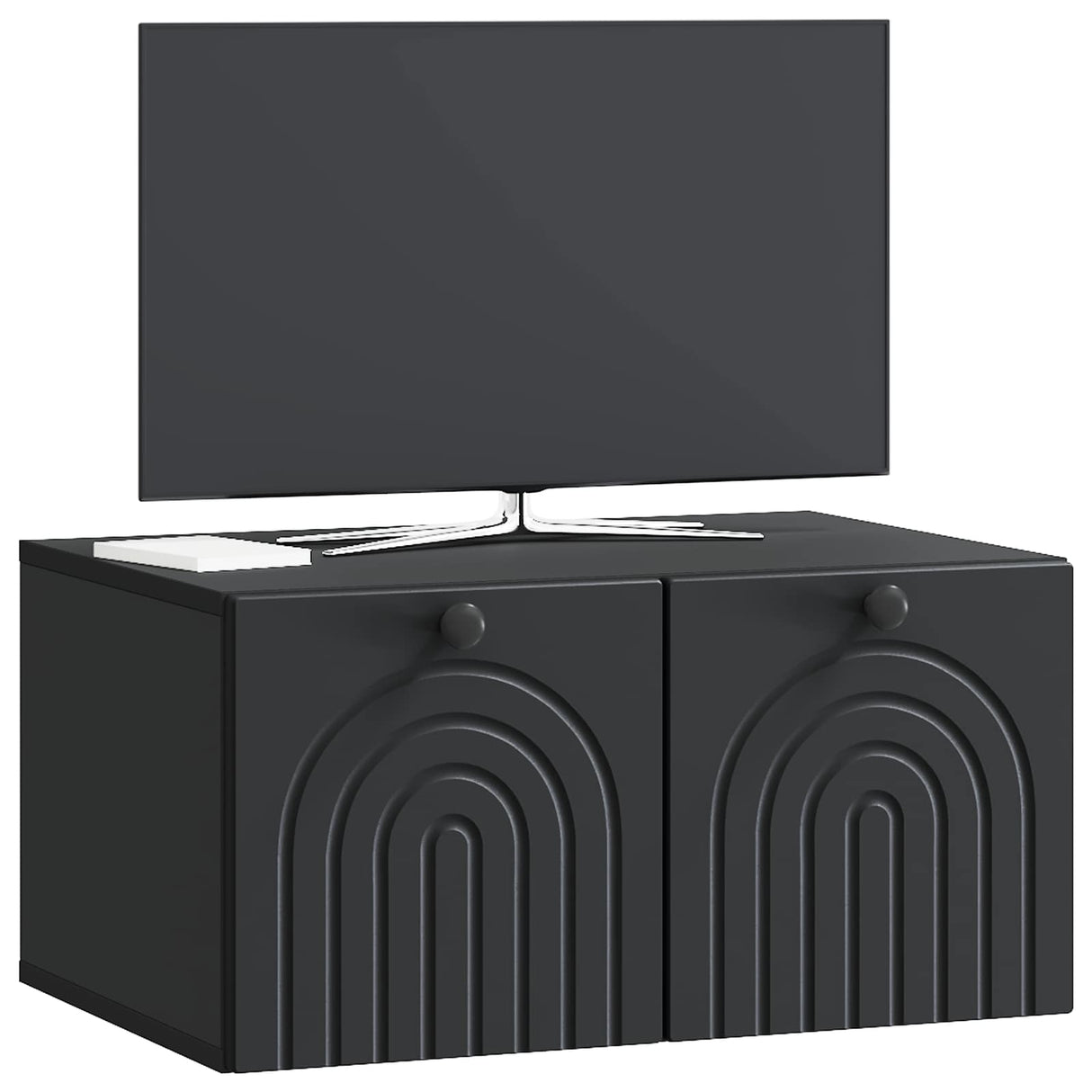 vidaXL Wandmontage TV-kast Zwart 59,5 x 41 x 30 cm Bewerkt hout
