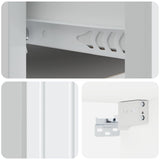vidaXL Muurbevestigde Nachttafel met lade 2 pcs Wit 33 x 34,5 x 24 cm