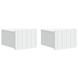 vidaXL Muurbevestigde Nachttafel met lade 2 pcs Wit 33 x 34,5 x 24 cm