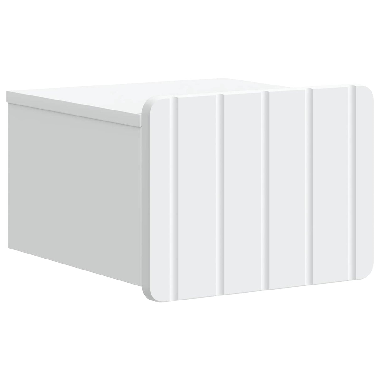 vidaXL Muurbevestigde Nachttafel met lade 2 pcs Wit 33 x 34,5 x 24 cm