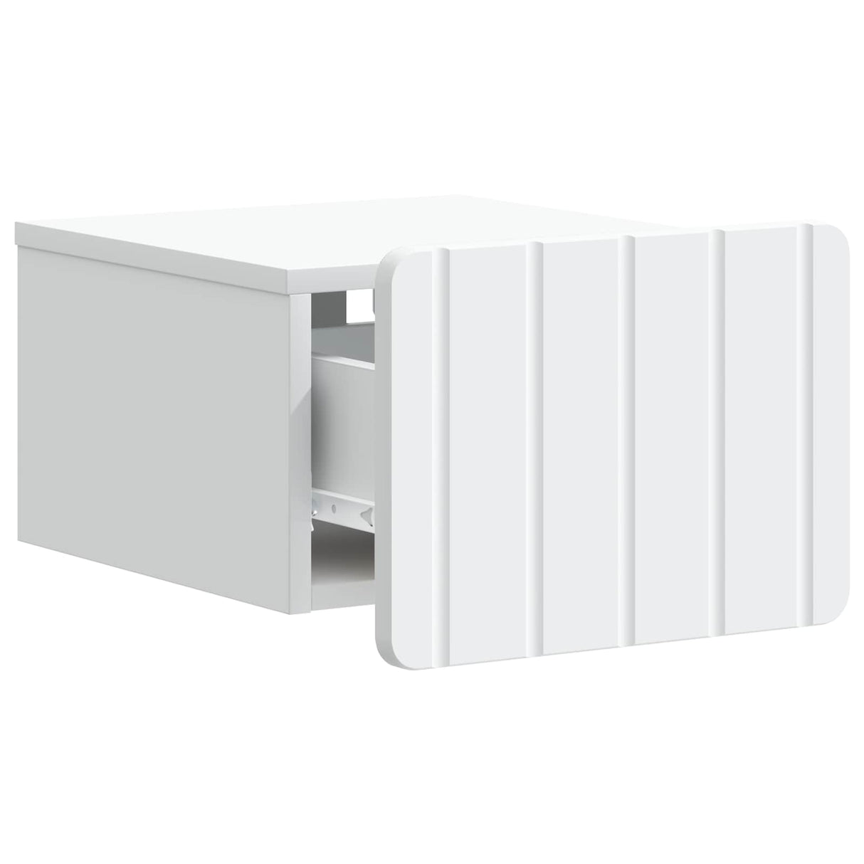vidaXL Muurbevestigde Nachttafel met lade 2 pcs Wit 33 x 34,5 x 24 cm