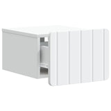 vidaXL Muurbevestigde Nachttafel met lade 2 pcs Wit 33 x 34,5 x 24 cm