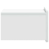 vidaXL Muurbevestigde Nachttafel met lade 2 pcs Wit 33 x 34,5 x 24 cm