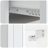 vidaXL Muurbevestigde Nachttafel met lade 2 pcs Wit 49 x 34,5 x 24 cm