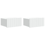 vidaXL Muurbevestigde Nachttafel met lade 2 pcs Wit 49 x 34,5 x 24 cm