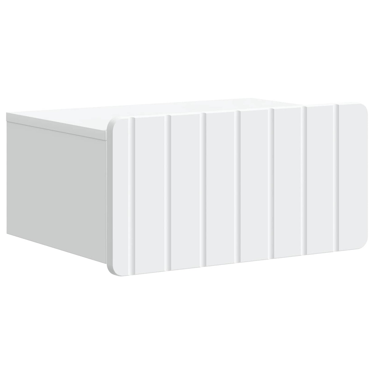 vidaXL Muurbevestigde Nachttafel met lade 2 pcs Wit 49 x 34,5 x 24 cm