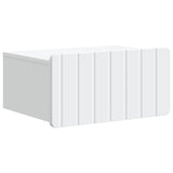 vidaXL Muurbevestigde Nachttafel met lade 2 pcs Wit 49 x 34,5 x 24 cm