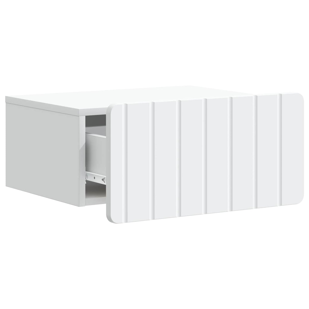 vidaXL Muurbevestigde Nachttafel met lade 2 pcs Wit 49 x 34,5 x 24 cm