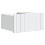 vidaXL Muurbevestigde Nachttafel met lade 2 pcs Wit 49 x 34,5 x 24 cm