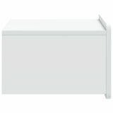 vidaXL Muurbevestigde Nachttafel met lade 2 pcs Wit 49 x 34,5 x 24 cm