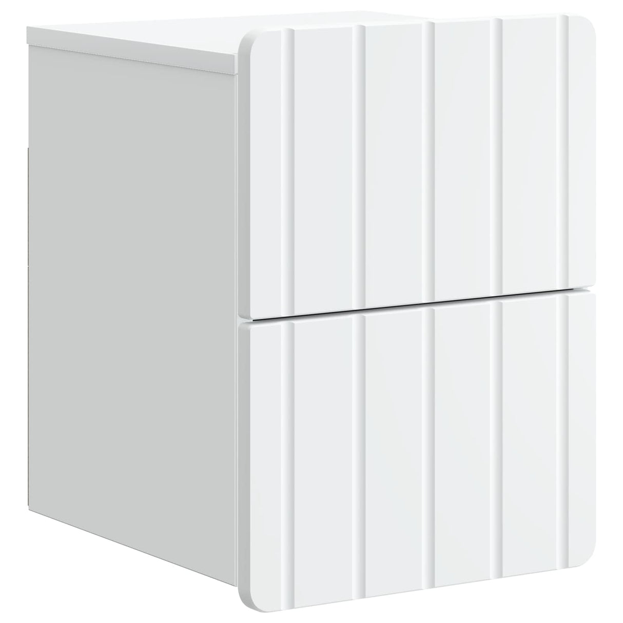 vidaXL Wall-Mounted Nightstand with Drawer 2 pcs White 33 x 34.5 x 43 cm
