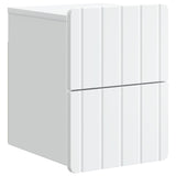 vidaXL Wall-Mounted Nightstand with Drawer 2 pcs White 33 x 34.5 x 43 cm