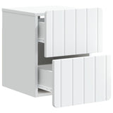 vidaXL Wall-Mounted Nightstand with Drawer 2 pcs White 33 x 34.5 x 43 cm