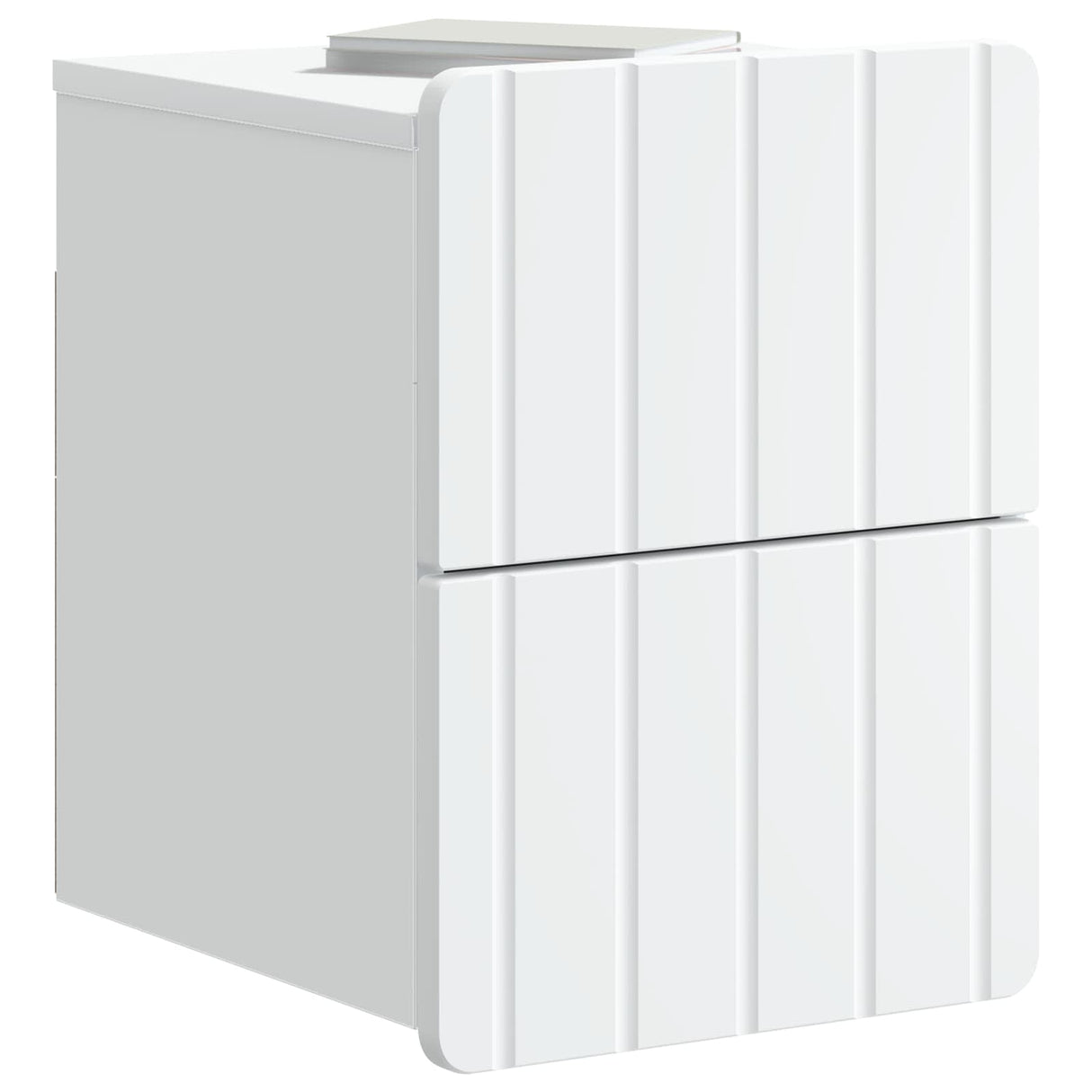 vidaXL Wall-Mounted Nightstand with Drawer 2 pcs White 33 x 34.5 x 43 cm