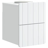 vidaXL Wall-Mounted Nightstand with Drawer 2 pcs White 33 x 34.5 x 43 cm