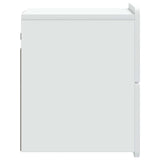 vidaXL Wall-Mounted Nightstand with Drawer 2 pcs White 33 x 34.5 x 43 cm