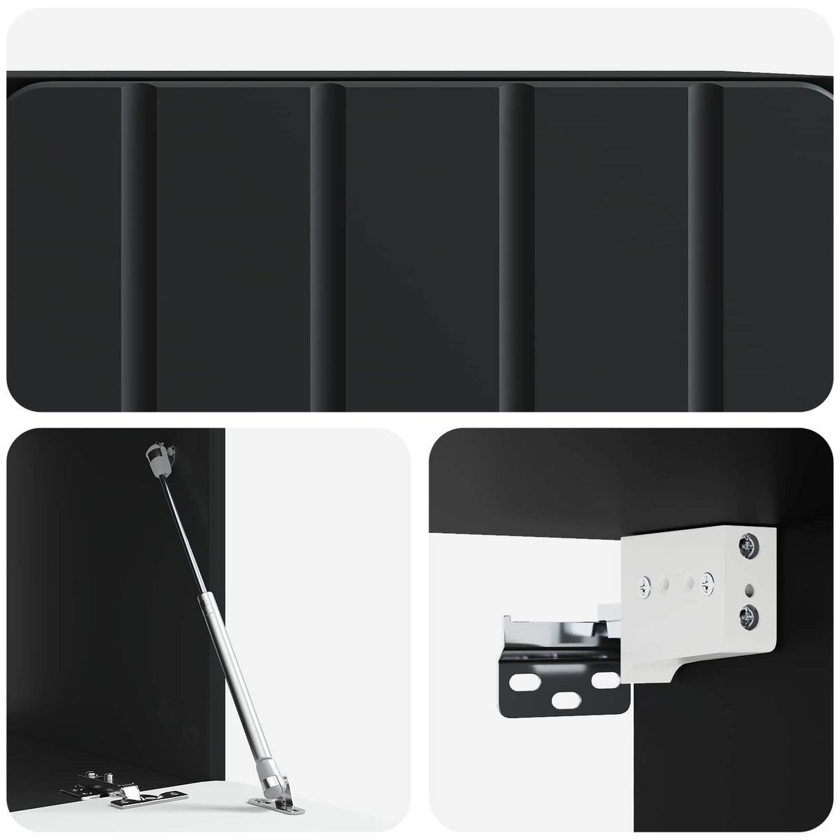 vidaXL Wall-Mounted TV Cabinet Black 59.5x41x30 cm Engineered Wood