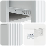 vidaXL Muurbevestigde Nachttafel met lade 2 pcs Wit 49 x 34,5 x 20 cm