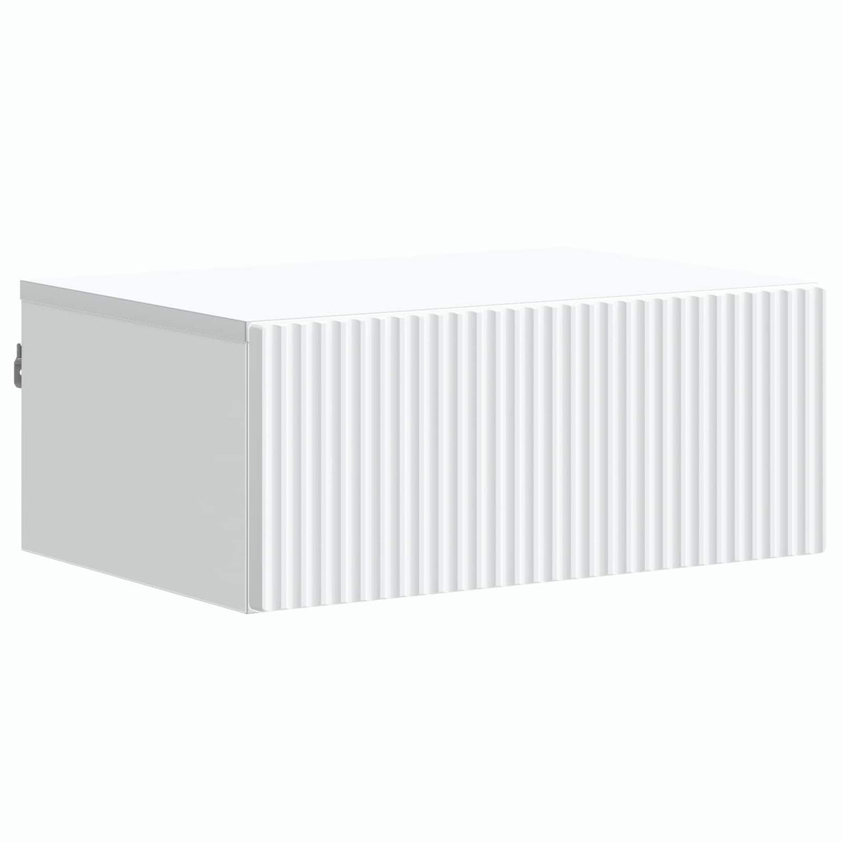 vidaXL Muurbevestigde Nachttafel met lade 2 pcs Wit 49 x 34,5 x 20 cm